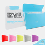 Accordion File Organizer Blue, 7 Pocket Expanding File and Cover Folder - Image 3