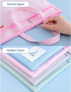 Pendancy Mesh Zipper Pouch 11x13.7 in, Large Double Pocket Waterproof File Bag - Image 6