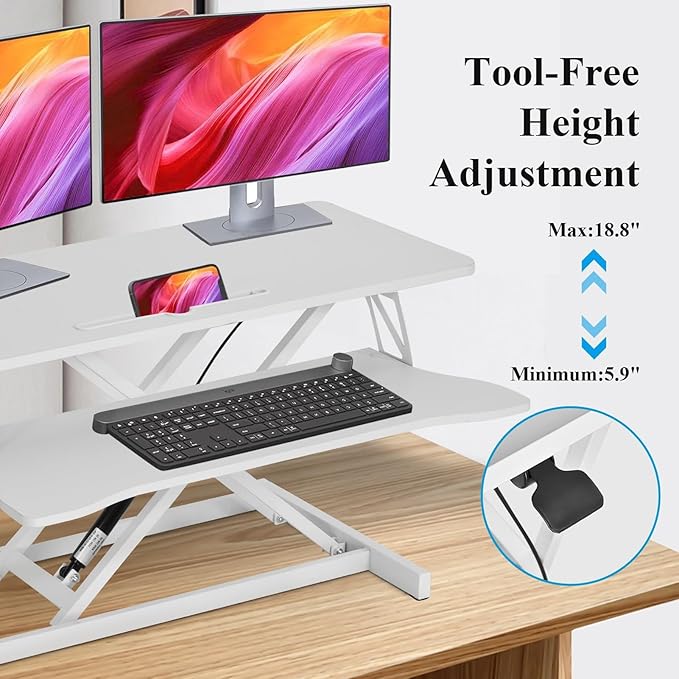 37 Inch Standing Desk Converter - Image 5
