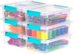 IRIS USA 2 Qt. Plastic Storage Bins Containers by IRISUSA