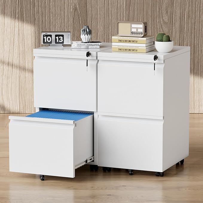 Greenvelly 2 Drawer Mobile File Cabinet - Image 8