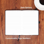 KODAPAGE Black A5 Liend Journal Notebook, 7mm College Ruled Notepad, Journaling - Image 4