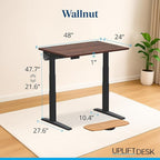 UPLIFTDESK V3 2-Leg Walnut Laminate Wood Standing Desk – Adjustable Height - Image 2