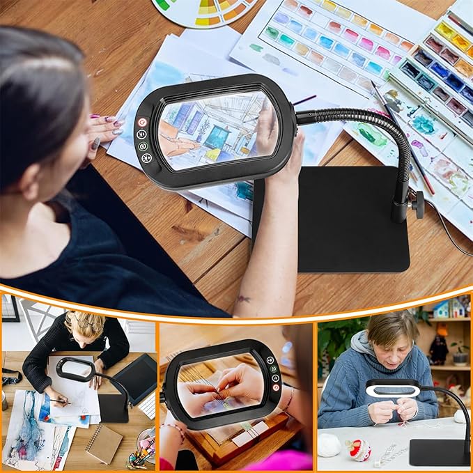 Veemagni 10X Rectangle Magnifying Glass - Image 7