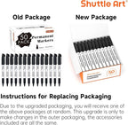 Shuttle Art Permanent Markers, 50 Pack Black Permanent Marker set, Fine Point - Image 8