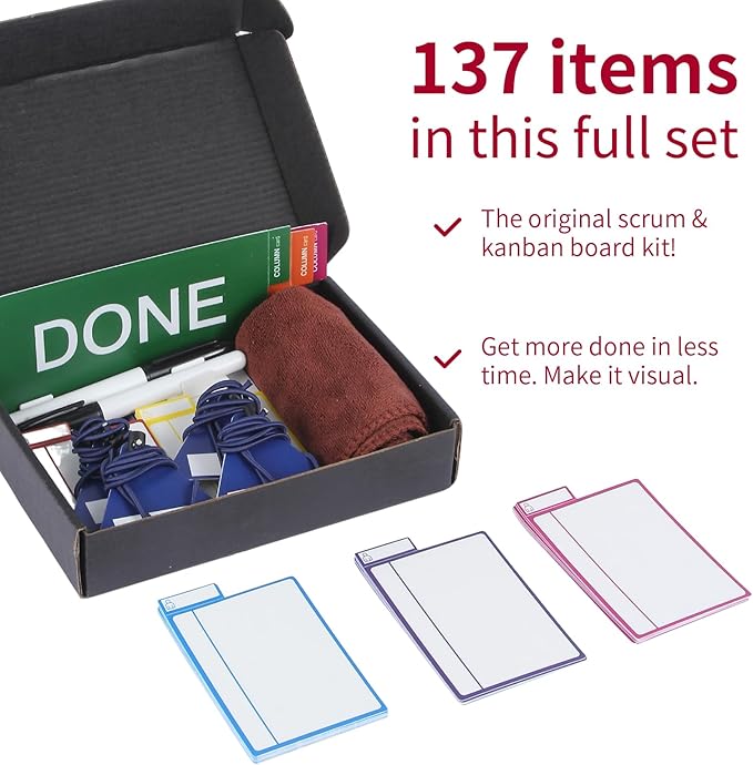 Scrum Board Tool Kit Magnetic Kanban Board, Office Task Management System - Image 6
