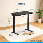 UPLIFTDESK V3 2-Leg Black Laminate Wood Standing Desk – Adjustable Height - Image 2