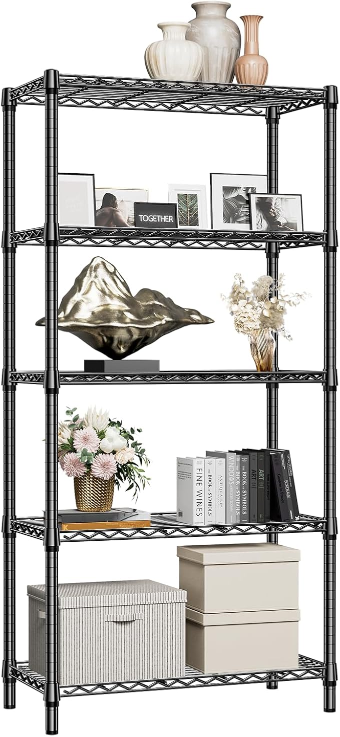 M MZG 1250 lbs 5 Tier Shelf Metal Storage Shelves Shelving Wire Rack Heavy Duty - Image 8