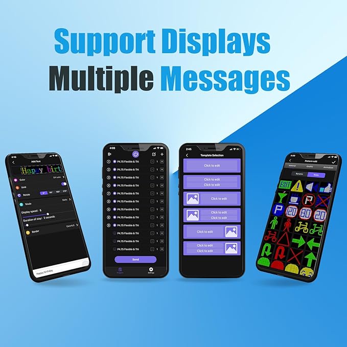 Double Row Scrolling LED Sign, Programmable Flexible LED Matrix Panel, DIY Text - Image 5