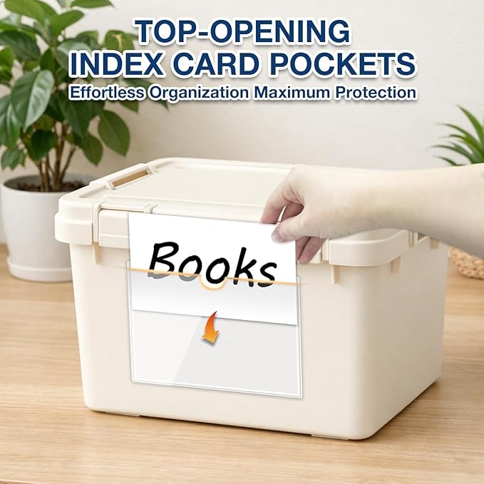 H4D 48 Pack Labels for Storage Bins, Tote Label Pockets for Organizing Storage - Image 9