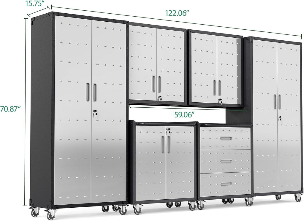 garage cabinet system | heavy duty steel all-in-one shown in use