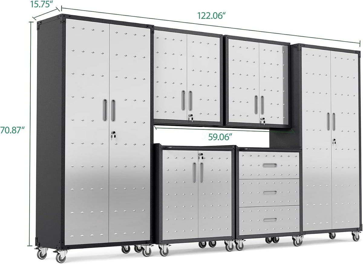garage cabinet system | heavy duty steel all-in-one shown in use