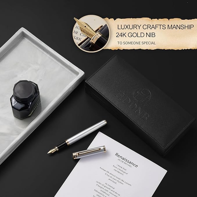 HDDNB Silver Luxury Fountain Pen Set - Image 4