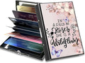BWEGRHE Slim Credit Card Holder, Sakura Butterfly RFID Blocking Metal Wallet by BWEGRHE