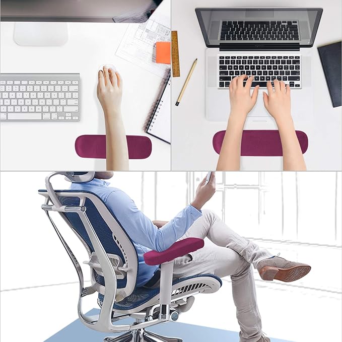 MOSISO Chair Armrest Pads, Memory Foam Home/Office Chair Arm Rest Covers Comfy - Image 4