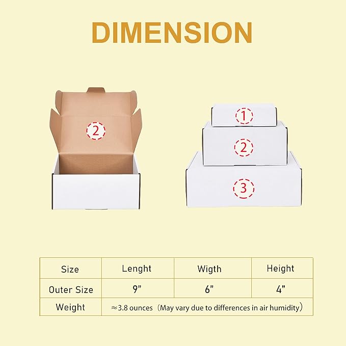 WINHPH 9x6x4 Inches Shipping Boxes Set of 15, Literature Mailer Box Packaging - Image 2