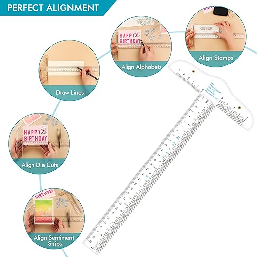 12" Clear Acrylic T-Square Ruler - Image 4