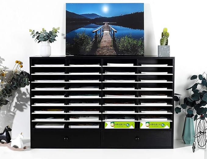 PAG Mail Sorter Organizer, Wood Literature Organizer, Student Mailbox - Image 5