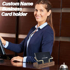 HJX Custom Business Card Holder Desk-Personalized Engraved Wooden Business Card - Image 6