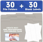 File Folder, HERKKA 30 Pack 1/3 Cut Tab File Folders, File Folders Great - Image 5