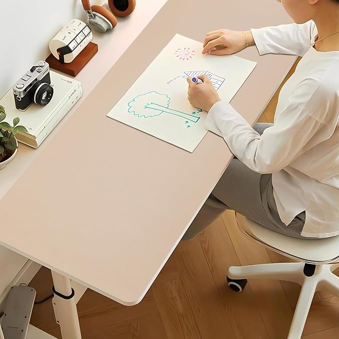 Bloss Extra Large Leather Desk Ma, 47.2" x 16.9" Non-Slip Dressing Table Cover - Image 5