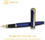 BEILUNER Blue Fountain Pen, Stunning Luxury Pens - Image 2