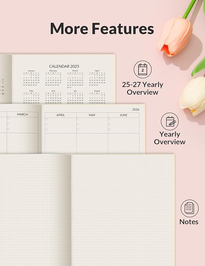 SUNEE 2026 Daily Planner A5 Hardcover – Hourly Schedule Organizer - Image 6