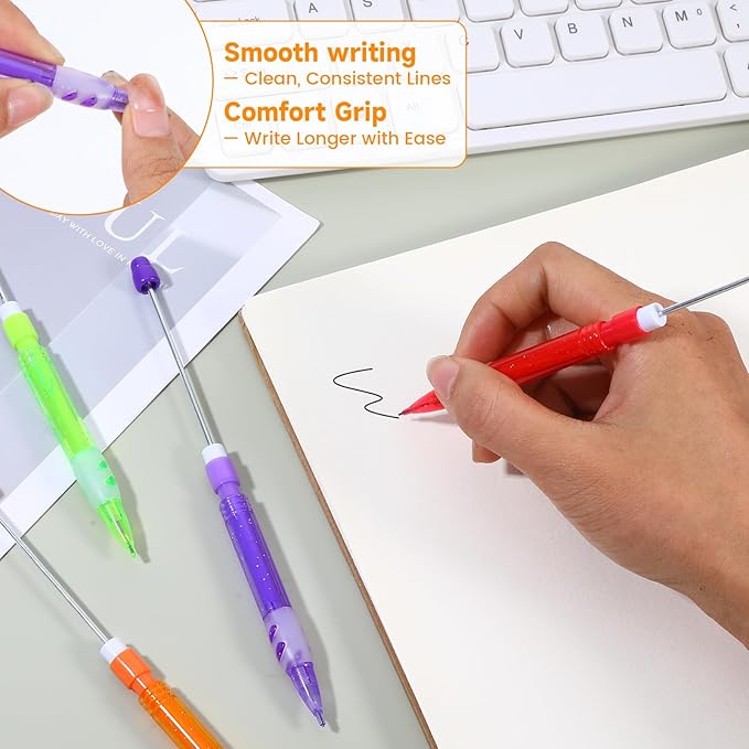 16Pcs Beadable Mechanical Pencils Bulk, Include 16 Beaded Mini Mechanical Pencil - Image 4