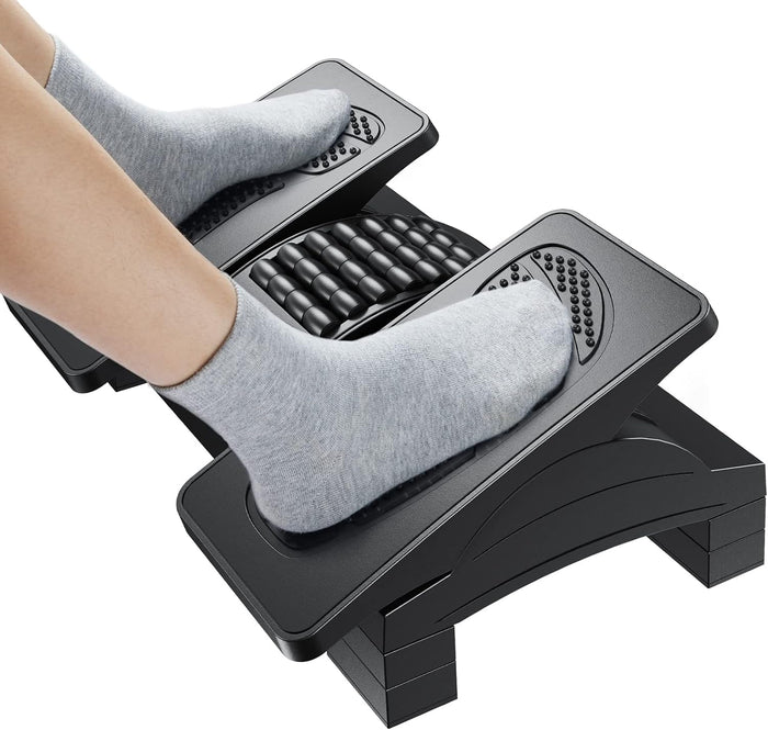 HUANUO Adjustable Foot Rest Under Desk with Massage Texture and Roller