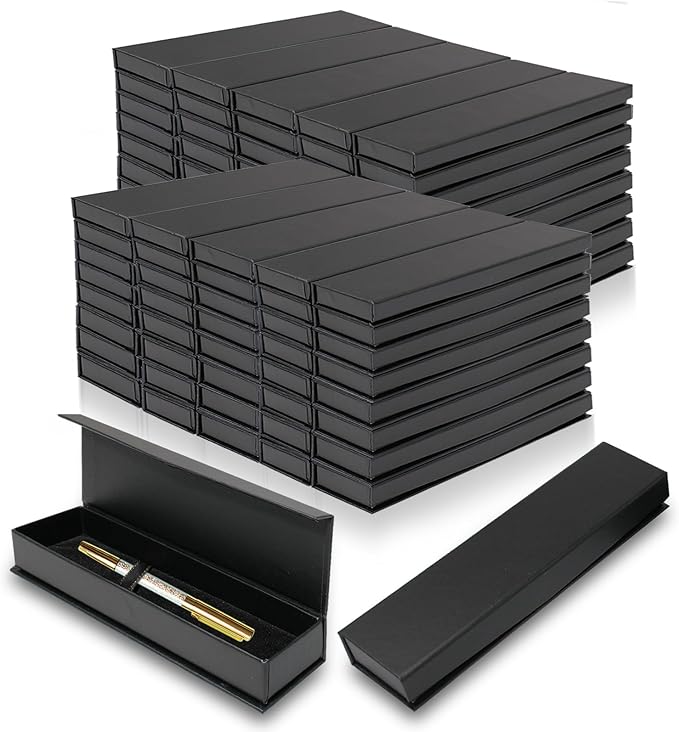 Olutacot 84 Pcs Pen Gift Boxes Empty Black Ballpoint Pen Gift Box by OLUTACOT