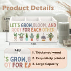 URLLUAE Boho Plant Classroom Wooden Pen Pencil Holder - Image 6