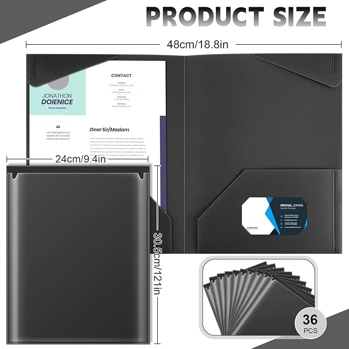 Henoyso 36 Pcs Plastic Folders - Image 2