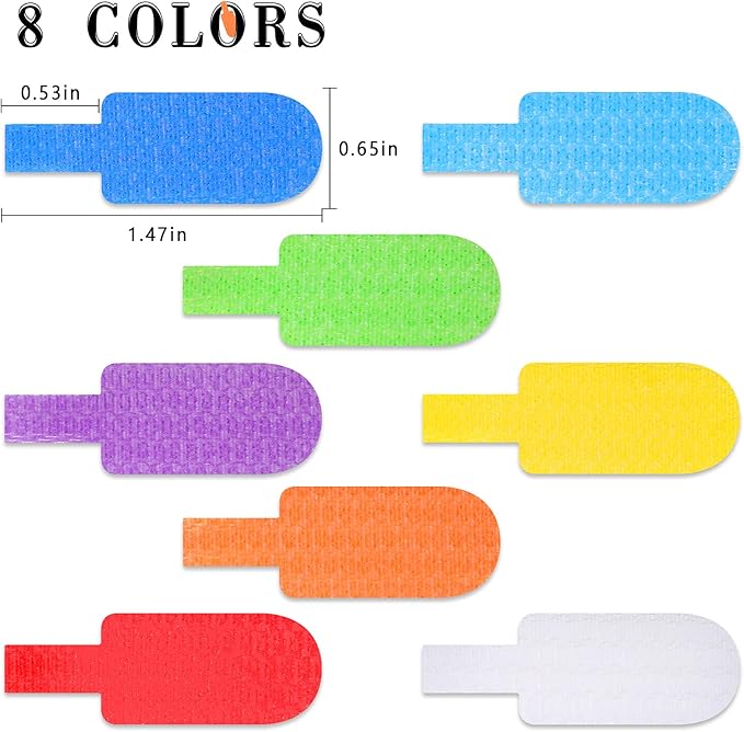 50 Pieces Cable Labels Multi Color Cord Wire Labels, Cable Tags and Wire Tags - Image 2