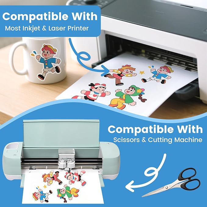 40 Sheets Glossy Sticker Paper, 8.5in x 11in Sticker Paper - Image 3