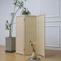 Furnnylane 3 Panel Short Room Divider Screen, Small Bamboo Panel Divider by Furnnylane