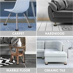 Furniture Coasters, 1.5X1.5 Rubber Caster Cups Non Slip Furniture Pads Non Skid - Image 4