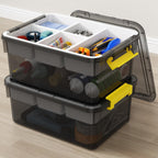 40qt stackable storage bins with lids trays craft, main product view