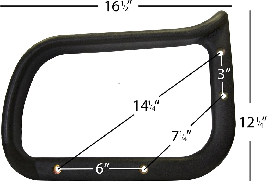 Replacement Office Chair Loop Arm - Rounded Style - Left Side - S3676L-A