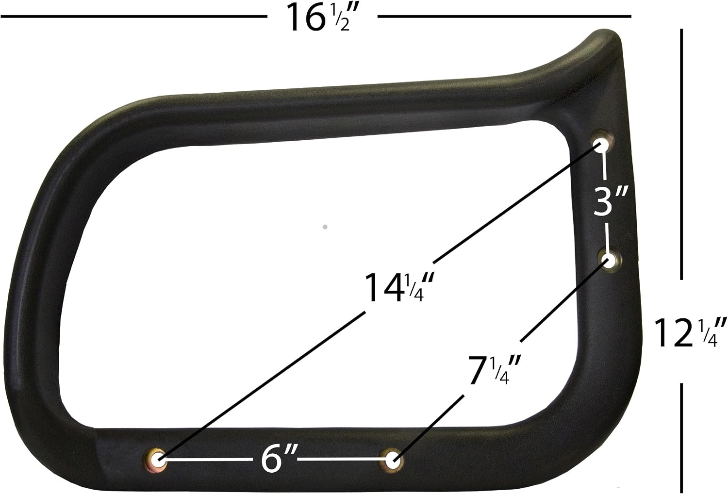 Replacement Office Chair Loop Arm - Rounded Style - Left Side - S3676L-A