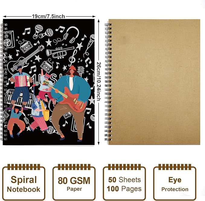 MAXCURY Blank Sheet Music Composition Manuscript Staff Paper Art Music Notebook - Image 2