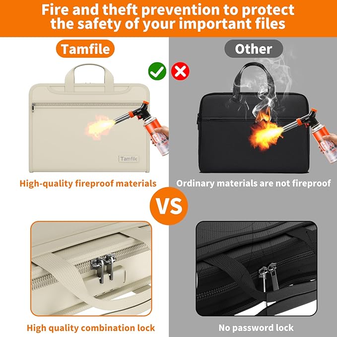 5200℉ Fireproof Accordion File Organizer - Image 3