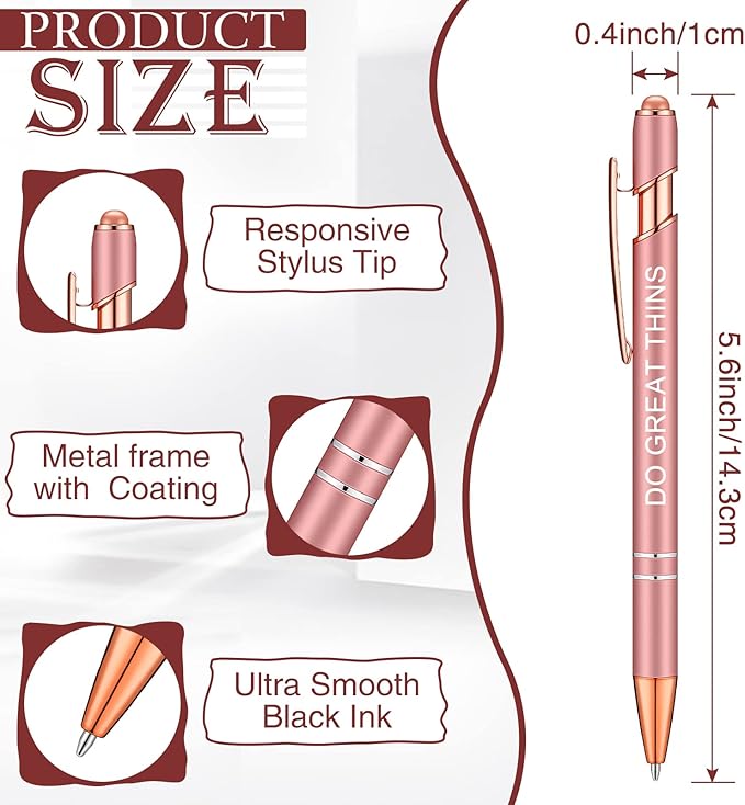 Zonon 12 Pcs Inspirational Pens Bulk Funny Ballpoint Pen - Image 2