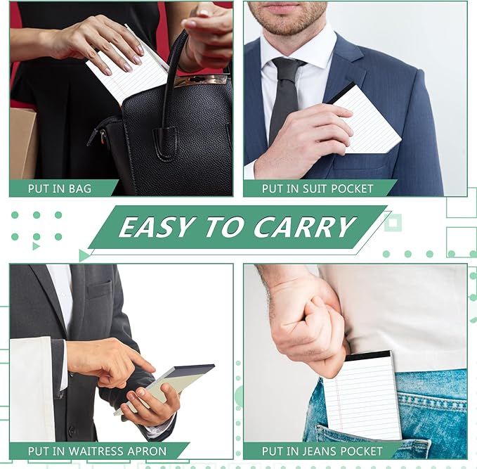 10 Pads Legal Pads 4x6 Inch Lined Ruled Perforated Writing Pad Small Notepads - Image 6