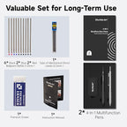 Shuttle Art 4 in 1 Multicolor Pen, 2 Pack Retractable Ballpoint Pens - Image 2