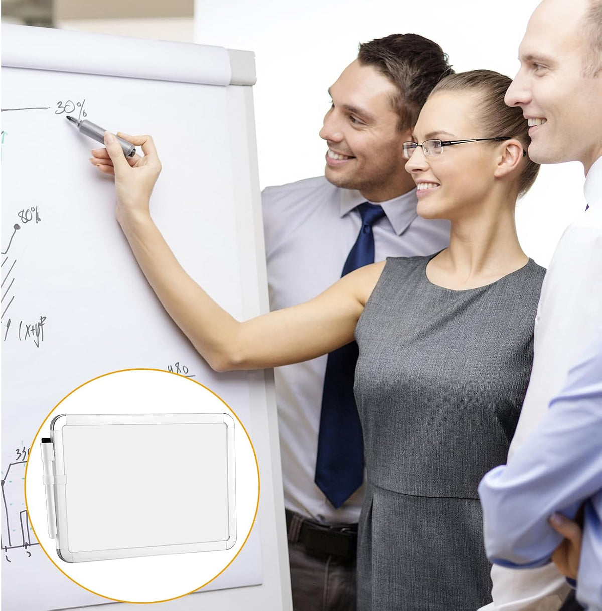 Sherr 8 Pcs Small White Board, 7" x 11" Magnetic Mini Wall Dry Eras...