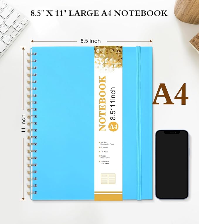 UEBZFOCS Spiral Notebook Journal 8.5” x 11”, Lined Notebooks - Image 2