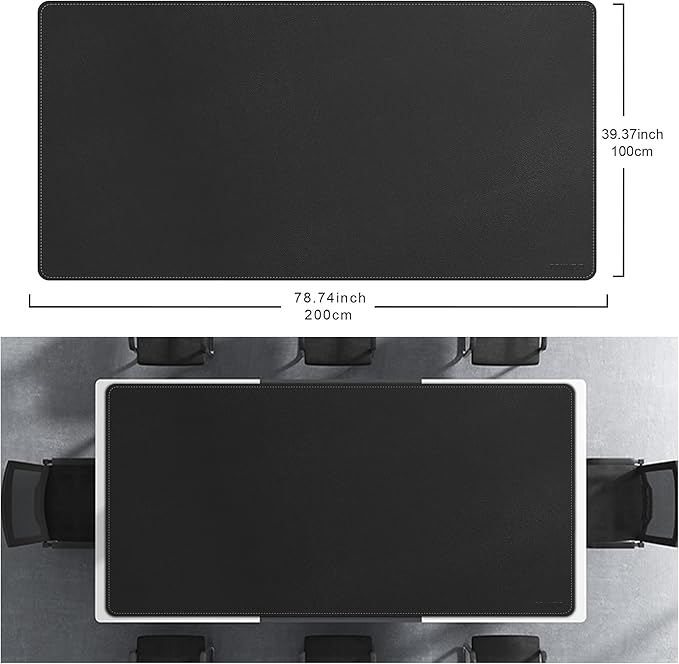 CENNBIE MAX200 78.7" x 39.4" Leather Desk Mat Protector, Extra Large Leather - Image 2