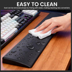 Silicone Wrist Rest for Full-Sized Mechanical Keyboards - Honeycomb Anti-Slip Base, 17.6-Inch Palm Support for Ergonomic Typing and Pain Relief (Ivory White, 17.6)