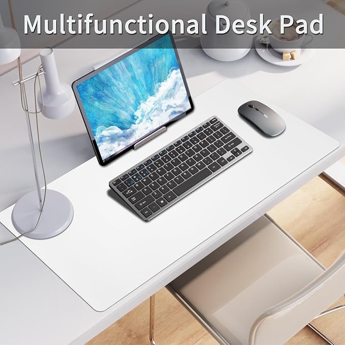 Leather Desk Pad, Large Mouse Pad, Non-Slip Desktop Mat, Leather Desk Blotter - Image 2