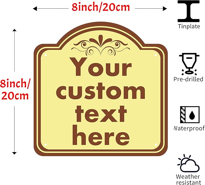 Custom Sign, Custom Indoor/Outdoor Decorative Sign，Aluminum Weatherproof Metal - Image 2